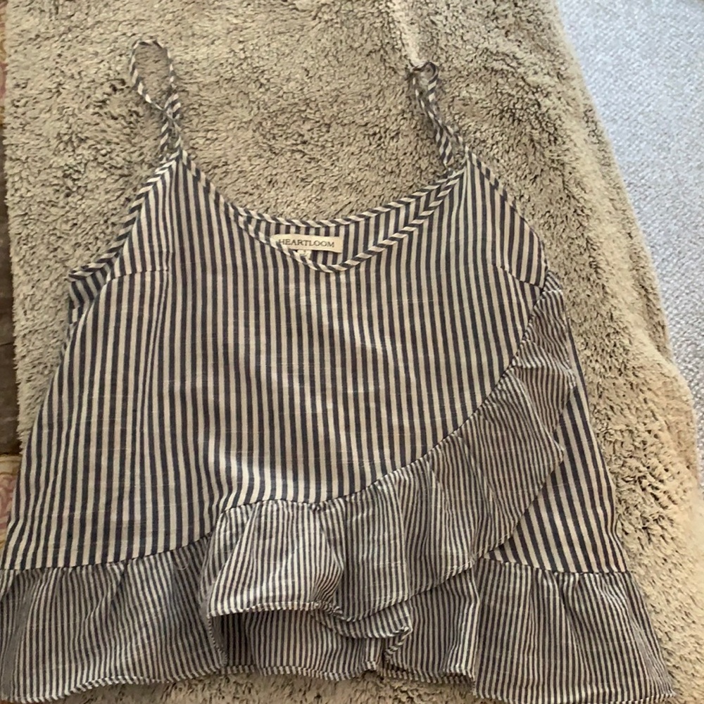 Size small shirt blue and white stripes